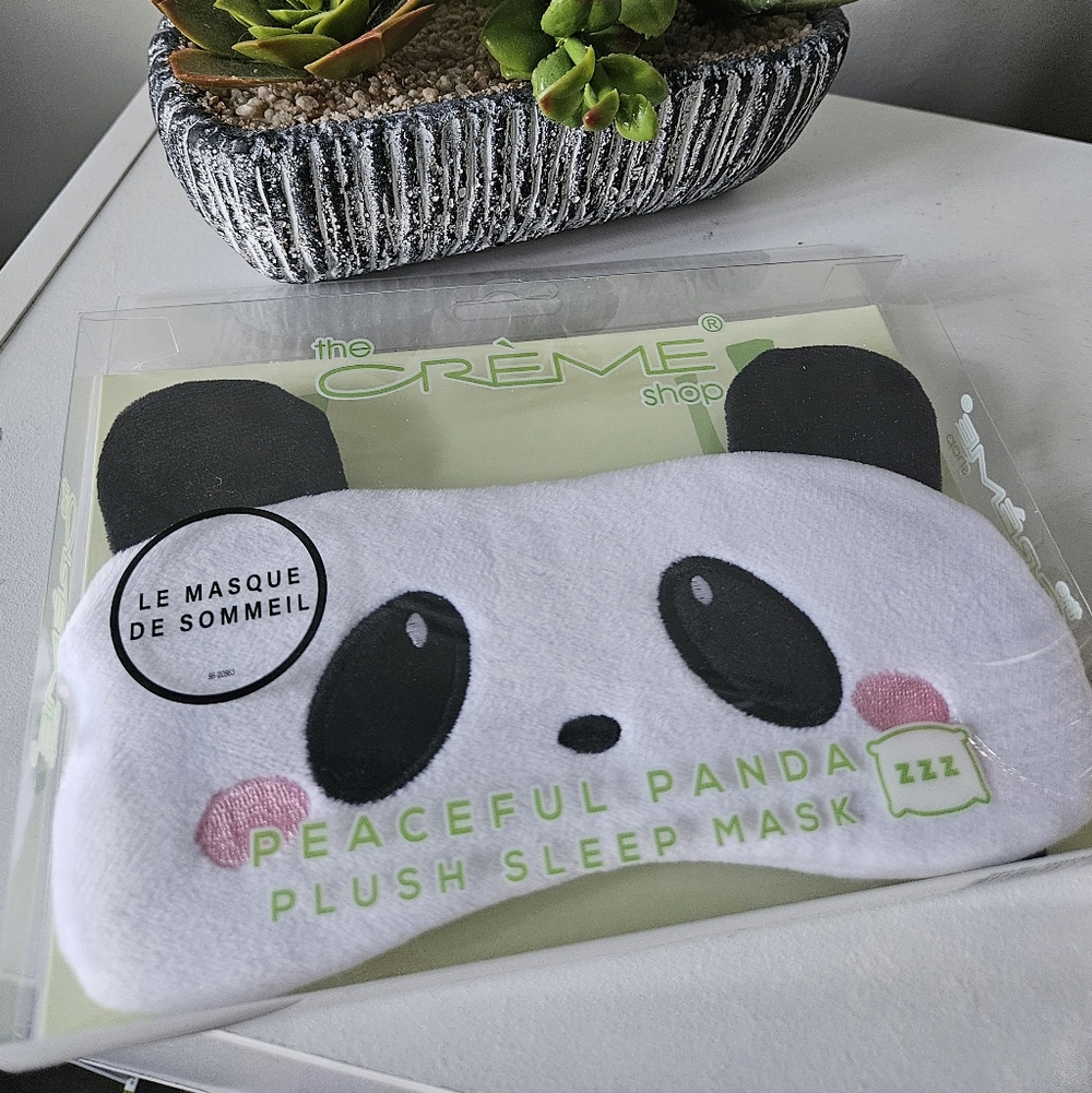 The Crème Shop Panda Sleep Mask - White and Black